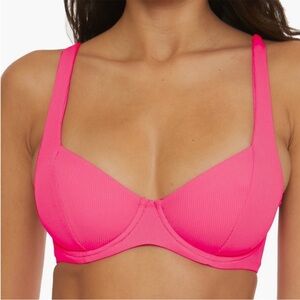 Becca Modern Edge Underwire Bikini Top Size S